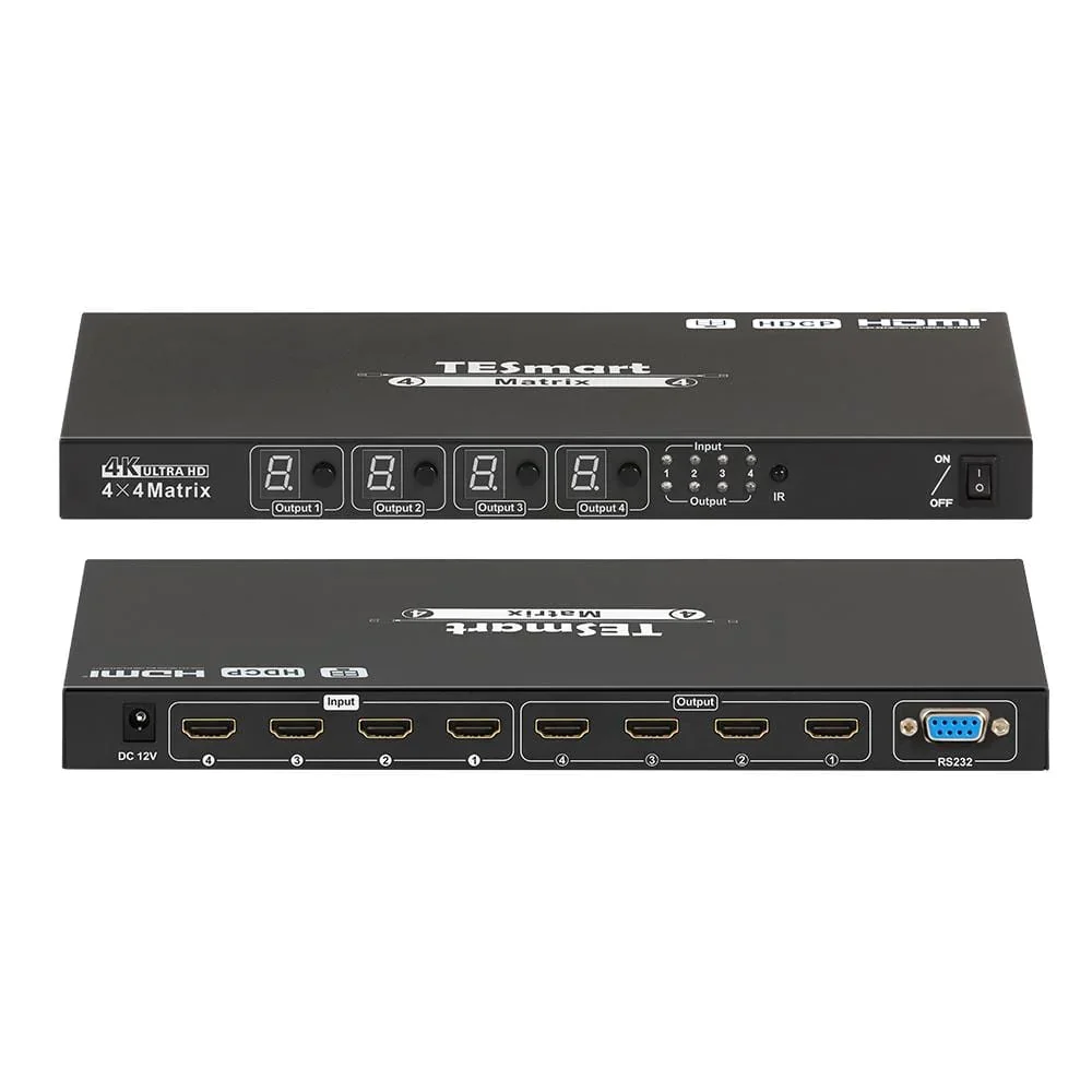Conmutador de matriz HDMI 4×4 4K con RS232