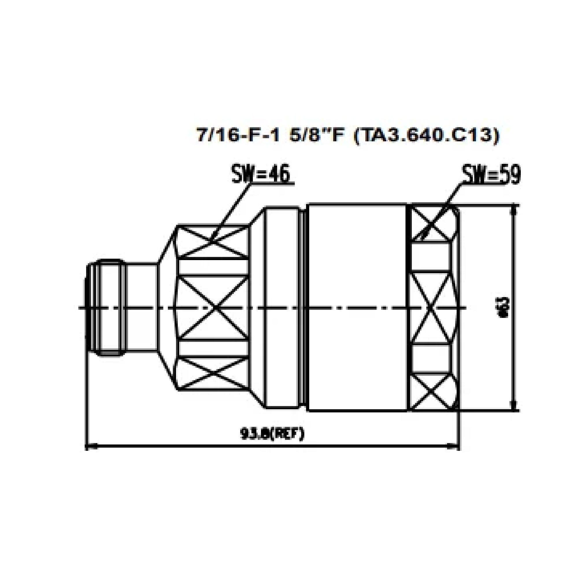 DIN 7/16 Hembra de 1”5/8 - Imagen 3