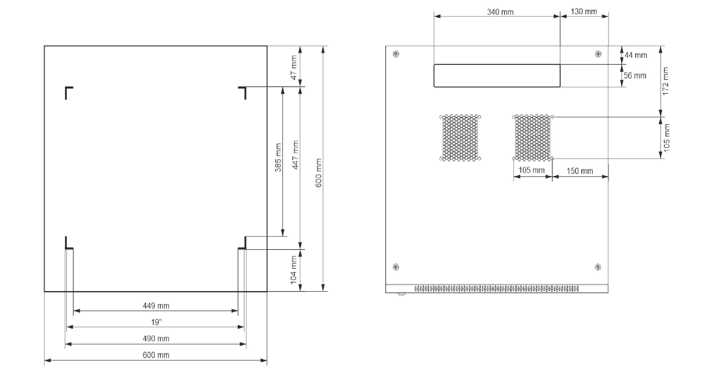 9U RACK cabinet 600x600 - Imagen 4