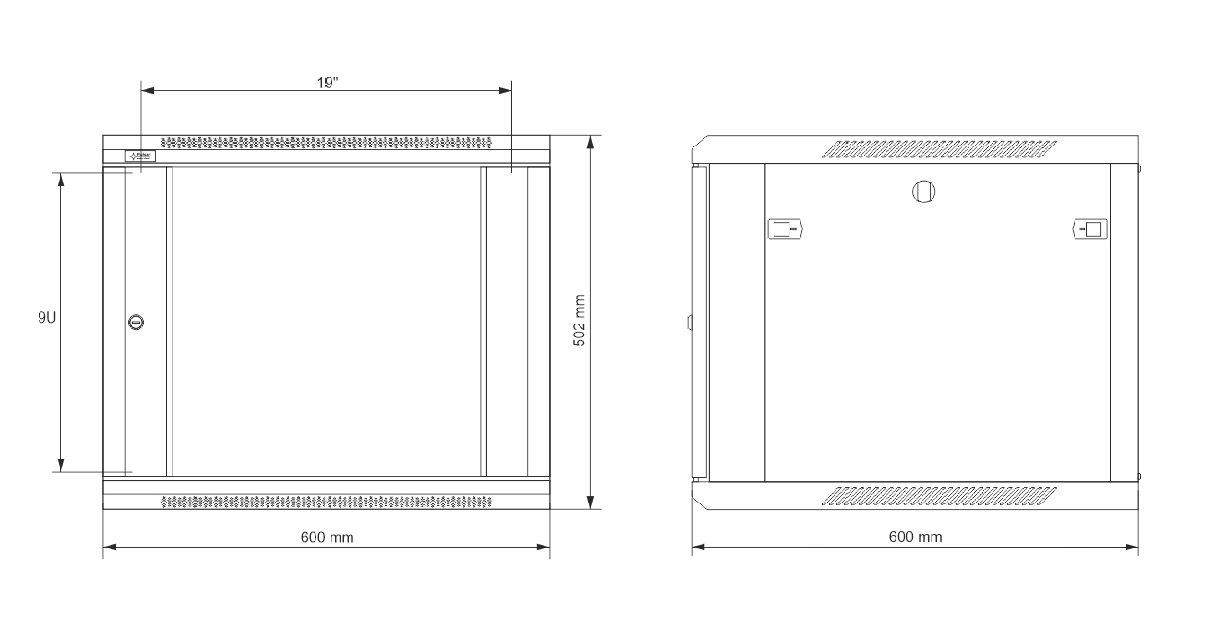 9U RACK cabinet 600x600 - Imagen 5