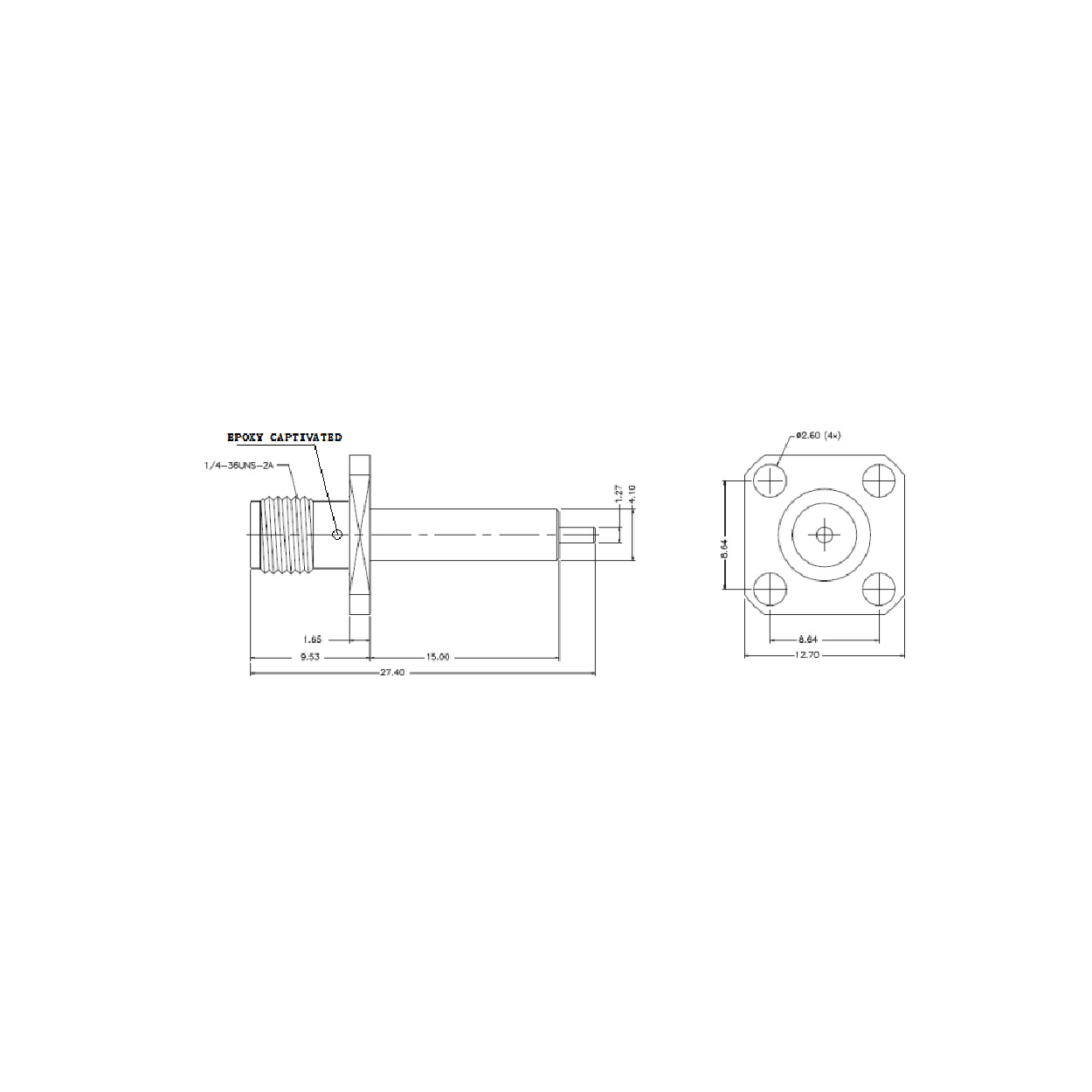 Brida hembra SMA-KFD para PCB - Imagen 3