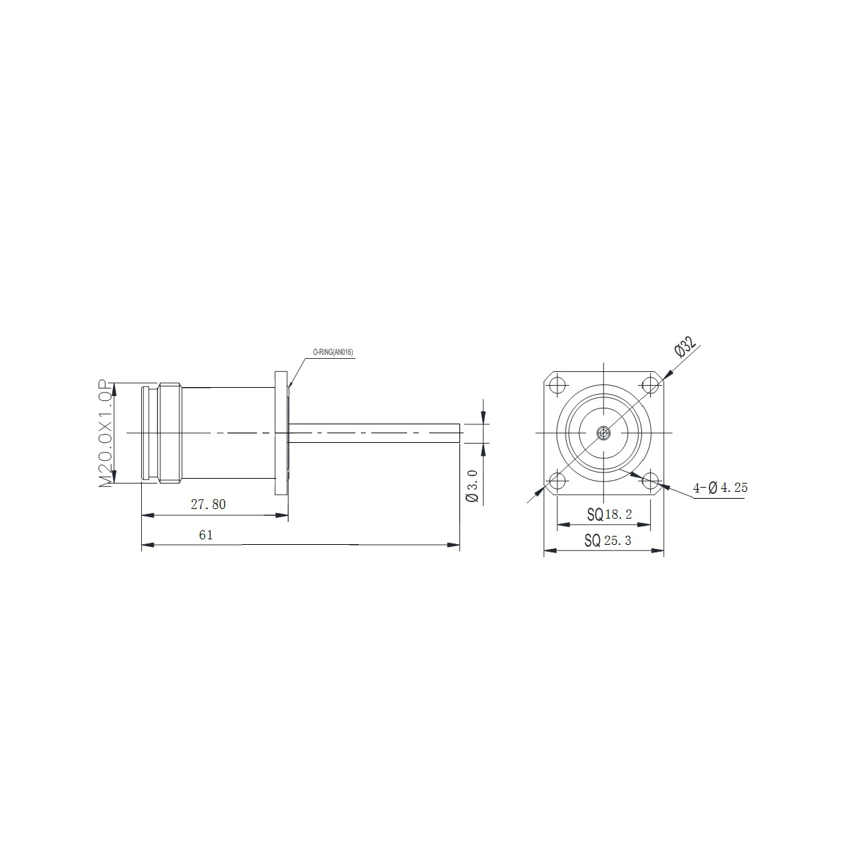 Conector hembra con brida - Imagen 3
