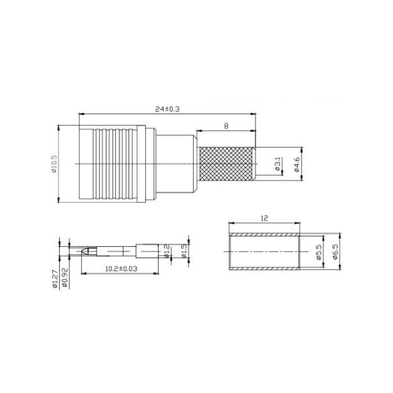 Conector macho QMA - Imagen 3