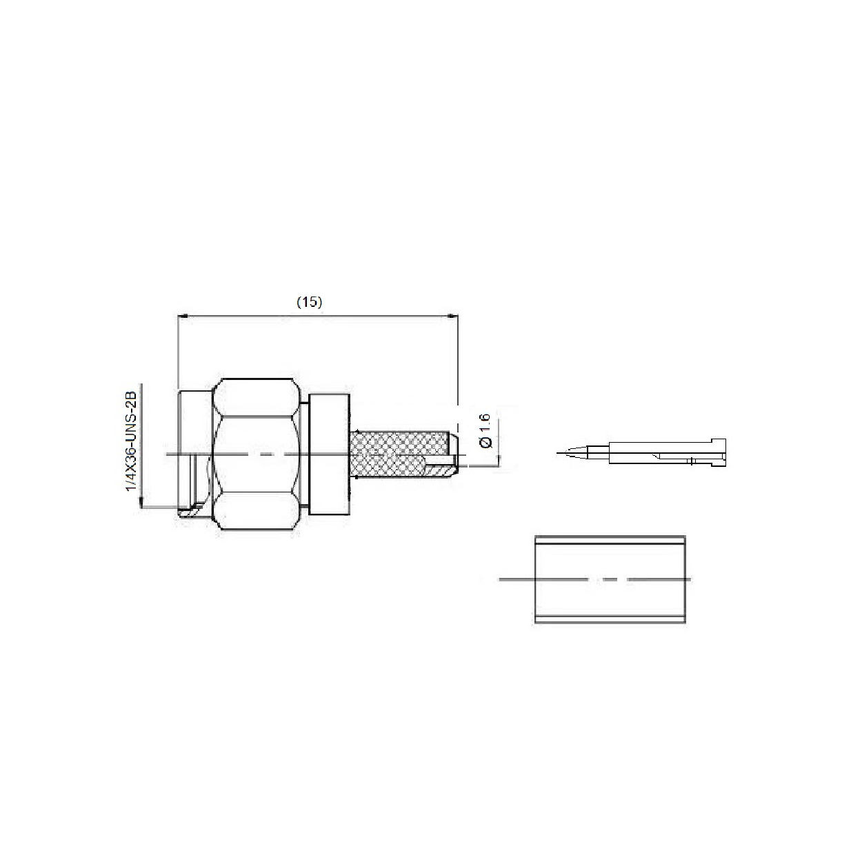 Conector SMA macho / RG316 - Imagen 3
